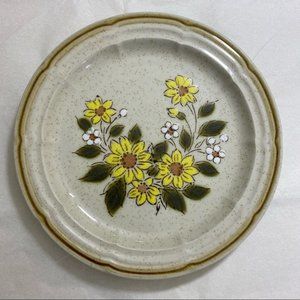 Vtg Crown Manor Spring Daisy Handpainted Stoneware